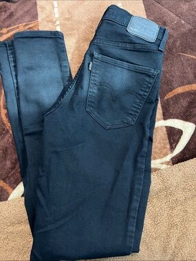 Levi’s mile high super skinny black jeans